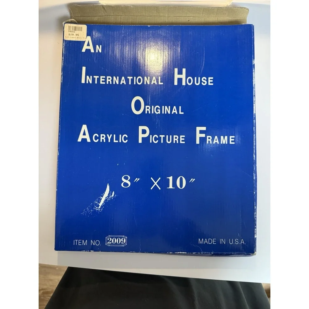 Vintage 8x10 Acrylic Picture Frame Made‎ in USA S&S Acrylic Original Box